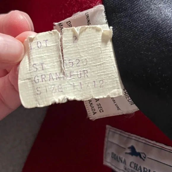 DIANA CHARLES Elegant Red Wool Cashmere Blend Coat Size 11/12 - Picture 7 of 16